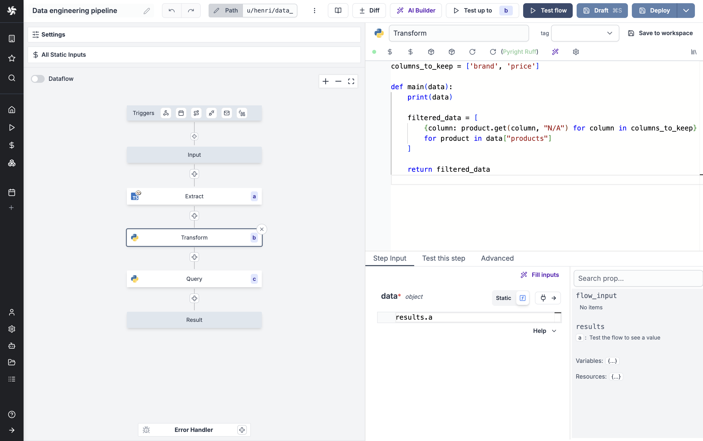 Windmill flow example Windmill flow example